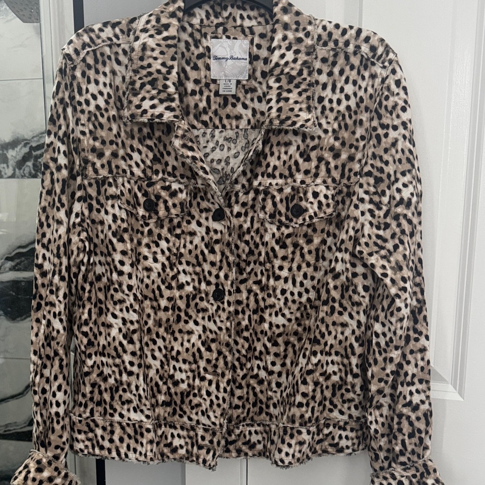 Tommy Bahama Leopard Print Jacket